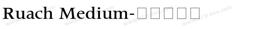 Ruach Medium字体转换